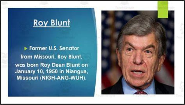Roy Blunt Biography American politician (born 1950) Pantheon