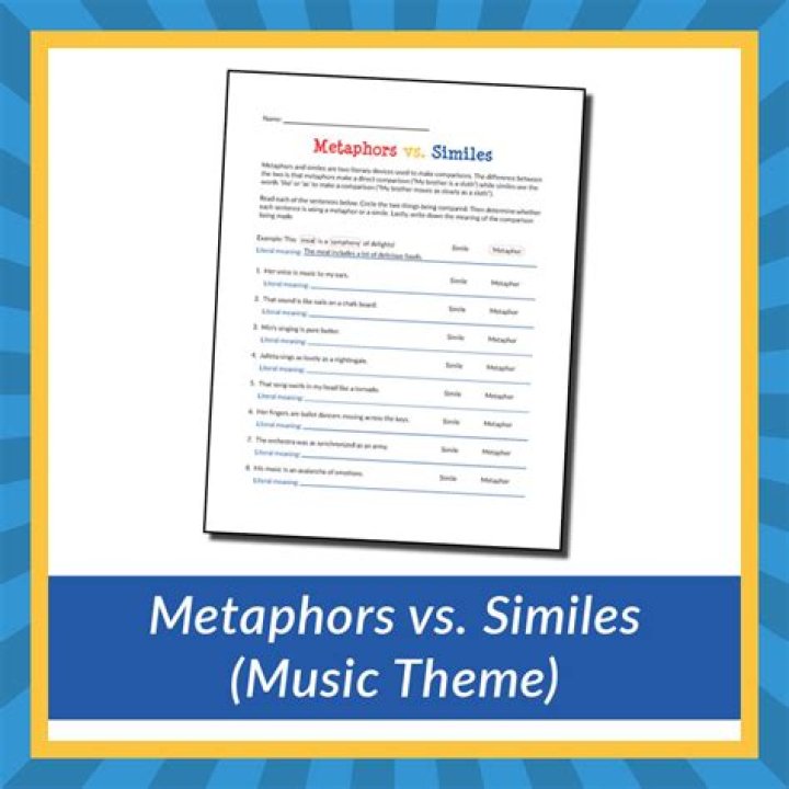 Similes and Metaphors in Music - songs with similes metaphors personification and hyperboles