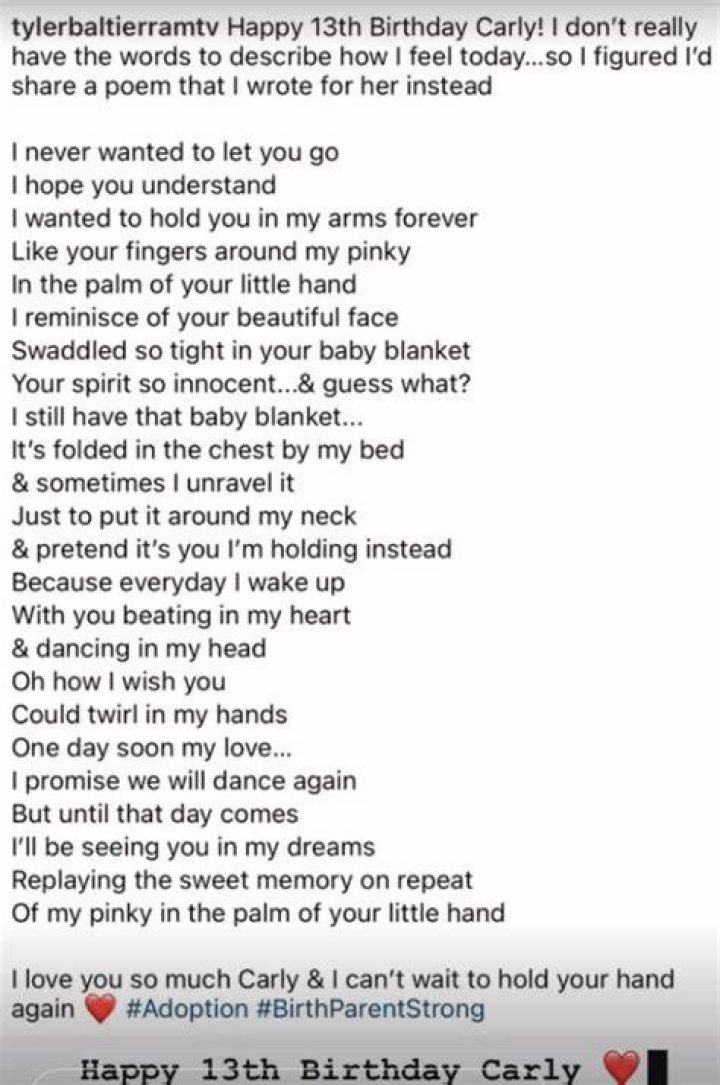 Tyler Baltierra Wrote a Poem To Daughter Carly on Her 13th Birthday Tyler Baltierra Wrote a Poem To Daughter Carly on Her 13th Birthday